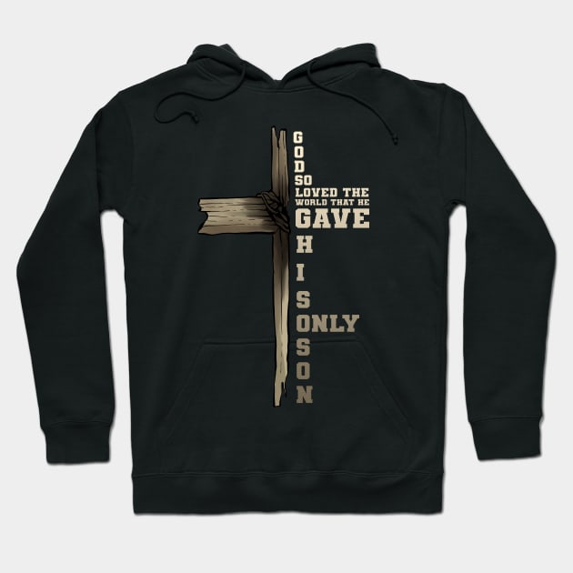 Bible Psalm Christian Verse Christ Cross Catholic Hoodie by amango